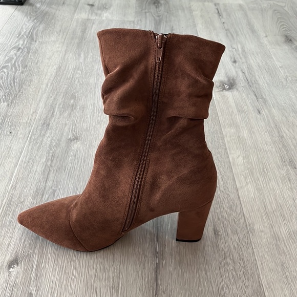 Suede High Heeled Boots - Picture 3 of 4